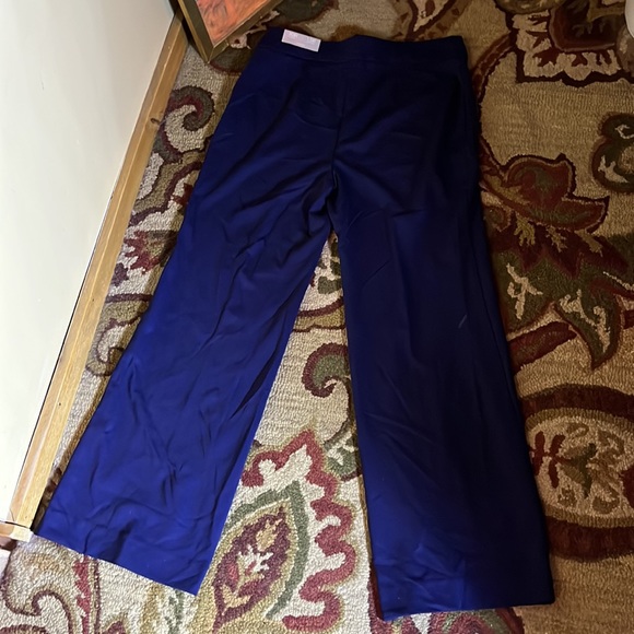 CHICOS Size 1.5 Medium US 10 Seasonless Pointe Wideleg Navy Blue Stretch $89 NEW - Picture 10 of 16